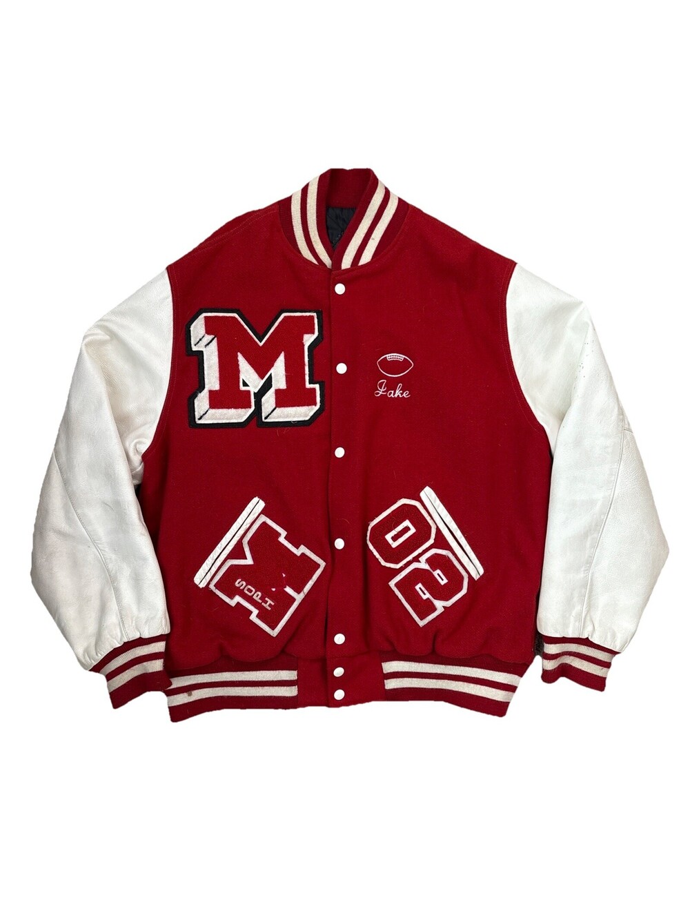 Vintage 2002 Marquette Redmen High School Holloway Varsity Letterman Jacket USA